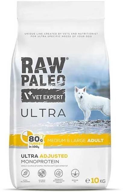Vetexpert Sausas Šunų Maistas - RAW PALEO Ultra Turkija 2kg Vidutinio ir Didelio dydžio