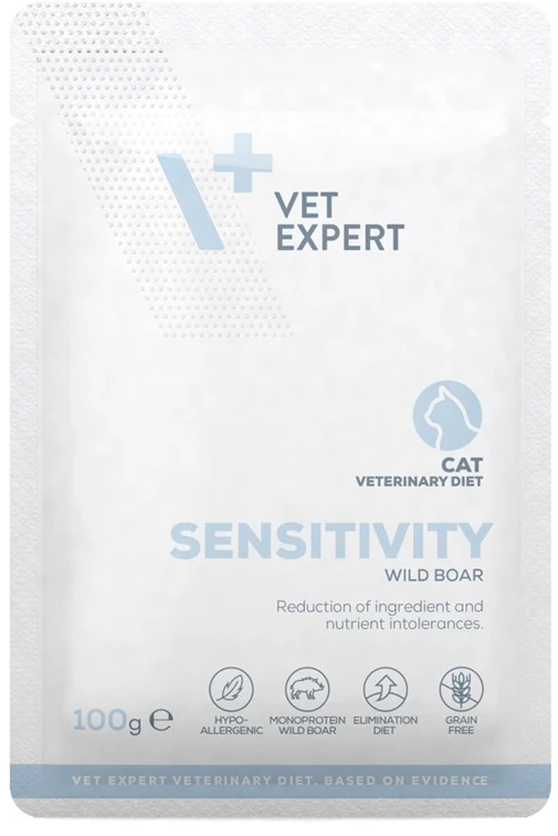 VET EXPERT Veterinary Diet Sensitivity Cat - šlapias kačių maistas - 100 g