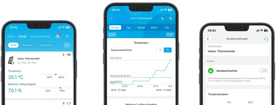 Govee H5075 Bluetooth termometras hidrometras su ekranu