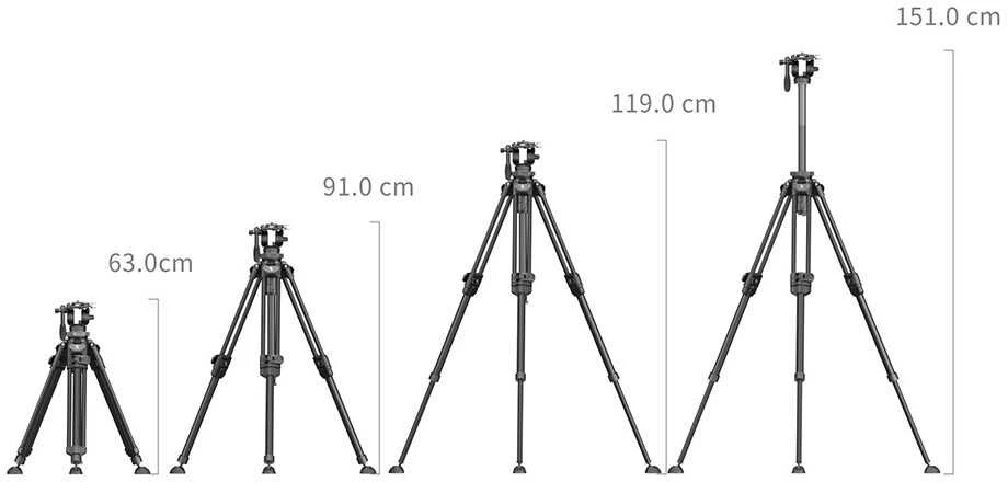 SmallRig 4420 lengvas vaizdo trikojo komplektas AD-50 Pro