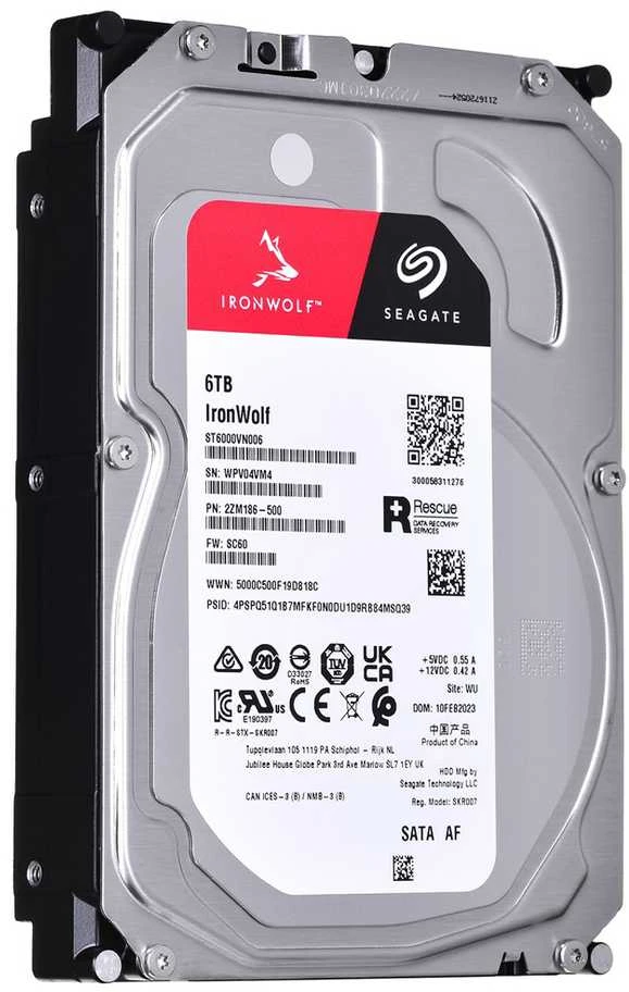 SEAGATE NAS HDD 6TB IronWolf 5400rpm 6Gb/s SATA 256MB talpykla 3,5 colio