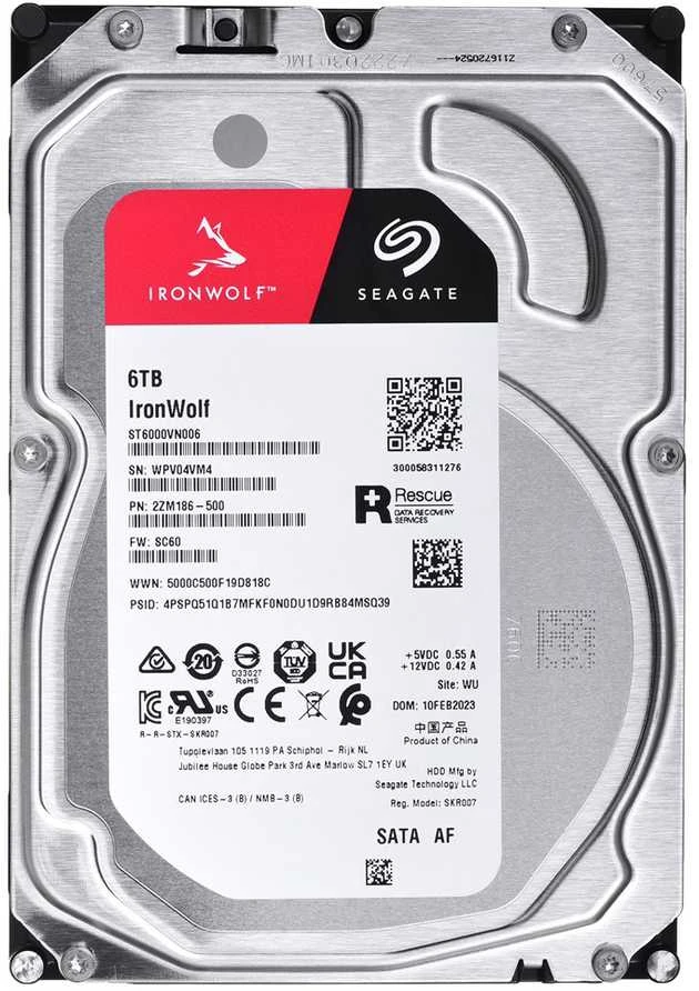 SEAGATE NAS HDD 6TB IronWolf 5400rpm 6Gb/s SATA 256MB talpykla 3,5 colio