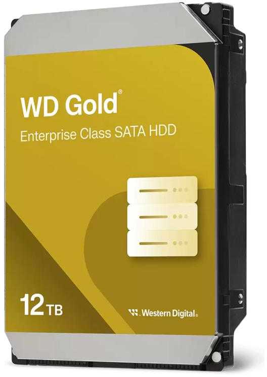 Vidinis kietasis diskas - Western Digital Gold 12TB vidinis kietasis diskas (WD122KRYZ, 7200 RPM)