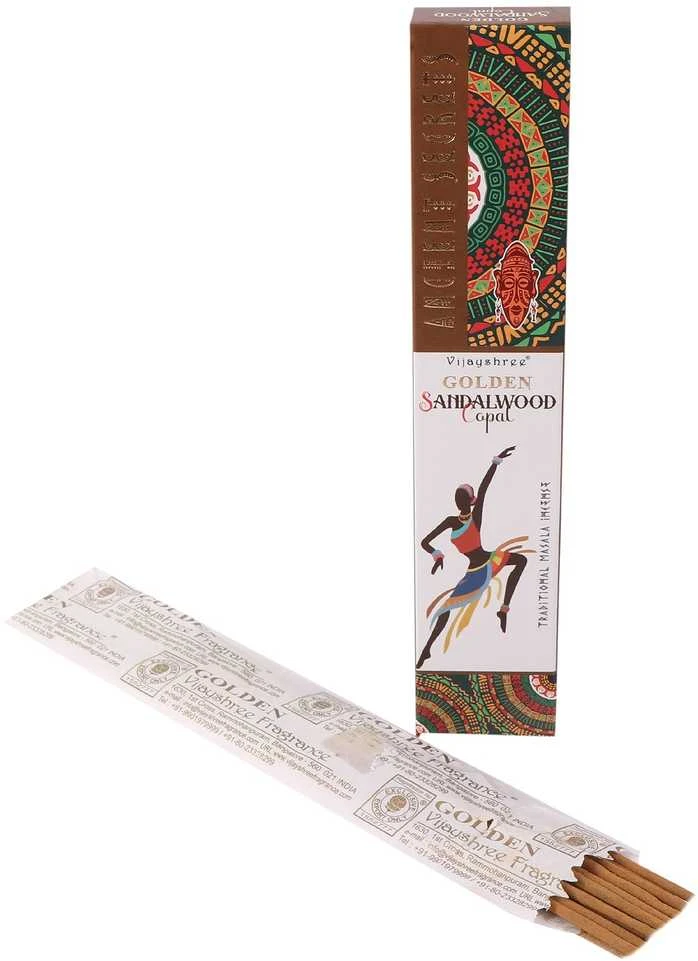 Golden Ancient kopalo ir sandalmedžio smilkalai Vijayshree – meditacijai