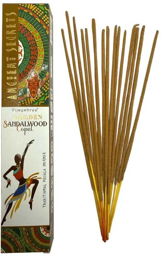 Golden Ancient kopalo ir sandalmedžio smilkalai Vijayshree – meditacijai