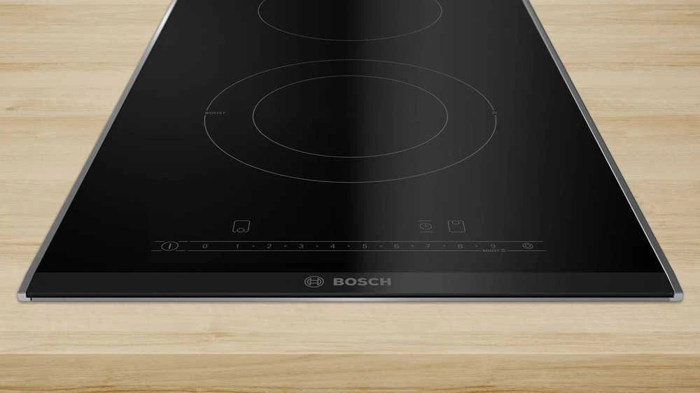Bosch Serija 6 Domino elektrinė kaitlentė su plieniniu rėmu, 30 cm