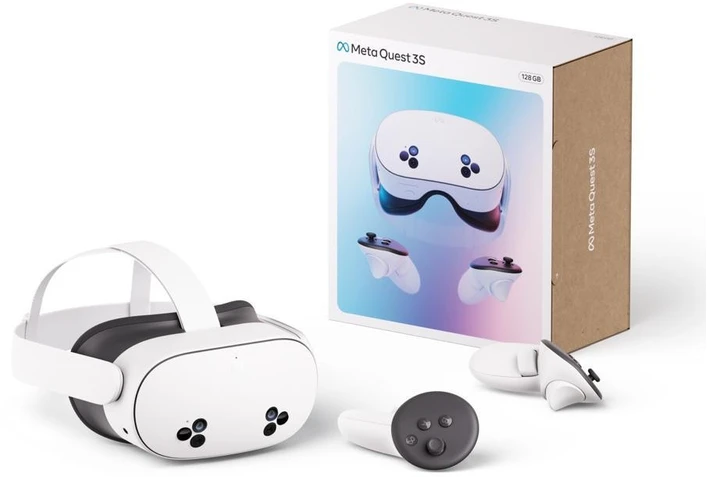 Virtualios Realybės Akinių - Meta Quest 3S, Snapdragon XR2 Gen 2, 8GB RAM, 256GB Balta