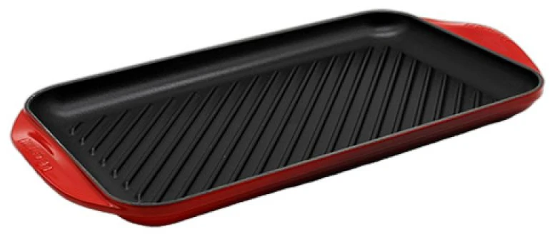 Virtuvės Indai - Le Creuset Grilio Lenta Didelė 47x25cm Ketaus Vyšninė Raudona
