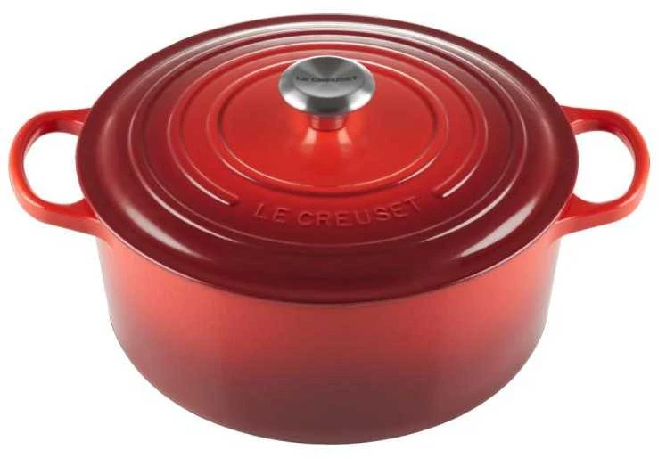Virtuvės Indai - Le Creuset Signature Keptuvė 26cm Apvalaus Ketaus Vyšninės Raudonos Spalvos