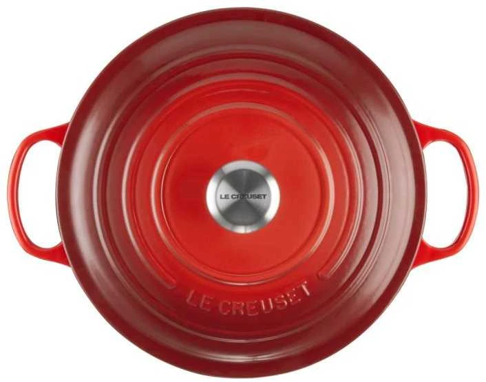 Virtuvės Indai - Le Creuset Signature Keptuvė 26cm Apvalaus Ketaus Vyšninės Raudonos Spalvos