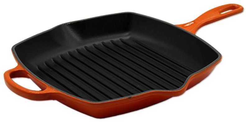 Virtuvės Indai - Le Creuset Signature Kvadratinė Grilio Keptuvė 26cm Indukcinė Indaplovėje Saugoma Raudona