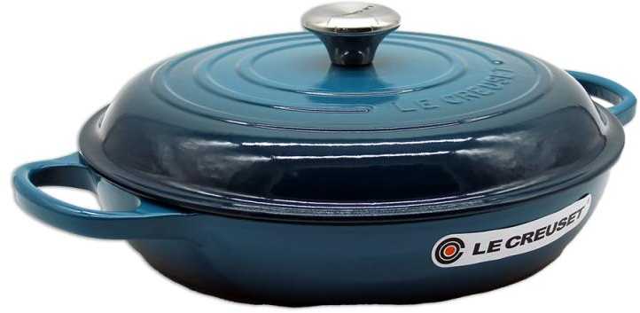 Virtuvės Indai - Le Creuset Signature Seklioji Keptuvė 30cm Gili Mėlyna