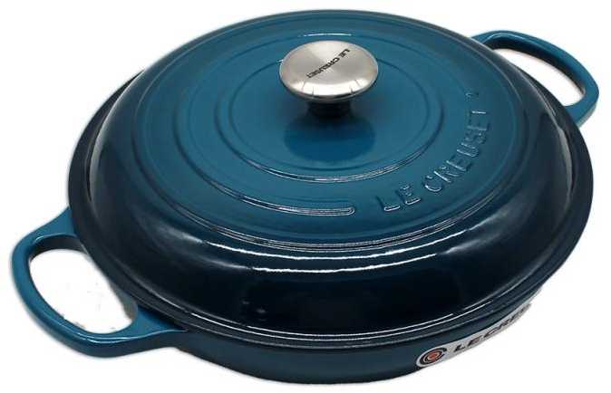 Virtuvės Indai - Le Creuset Signature Seklioji Keptuvė 30cm Gili Mėlyna