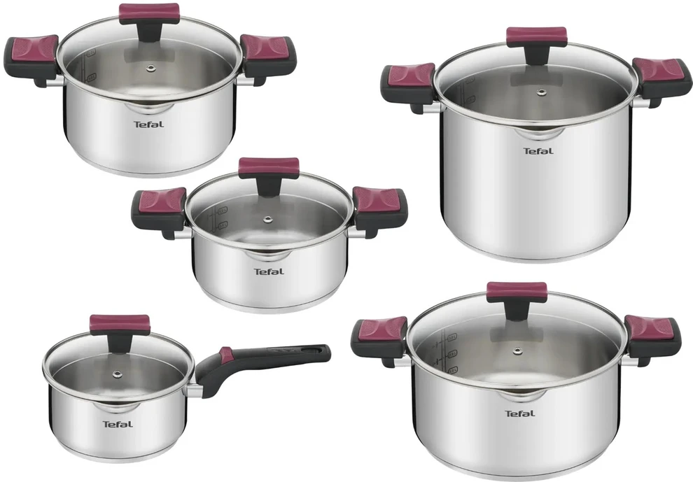 Puodų rinkinys TEFAL Cook & Clip 10 vnt. G723SA74