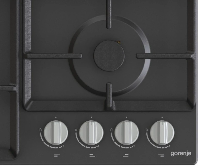 Gorenje | Kaitlentė | GW641EXB | Dujos | Degiklių / virimo zonų skaičius 4 | Sukamosios rankenėlės | Juodas