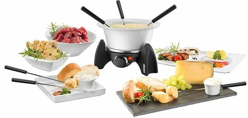 Virtuvės Prietaisai - Unold Elektrinis Fondiu Rinkinys 0.8L 6 Asmenims Nerūdijančio Plieno