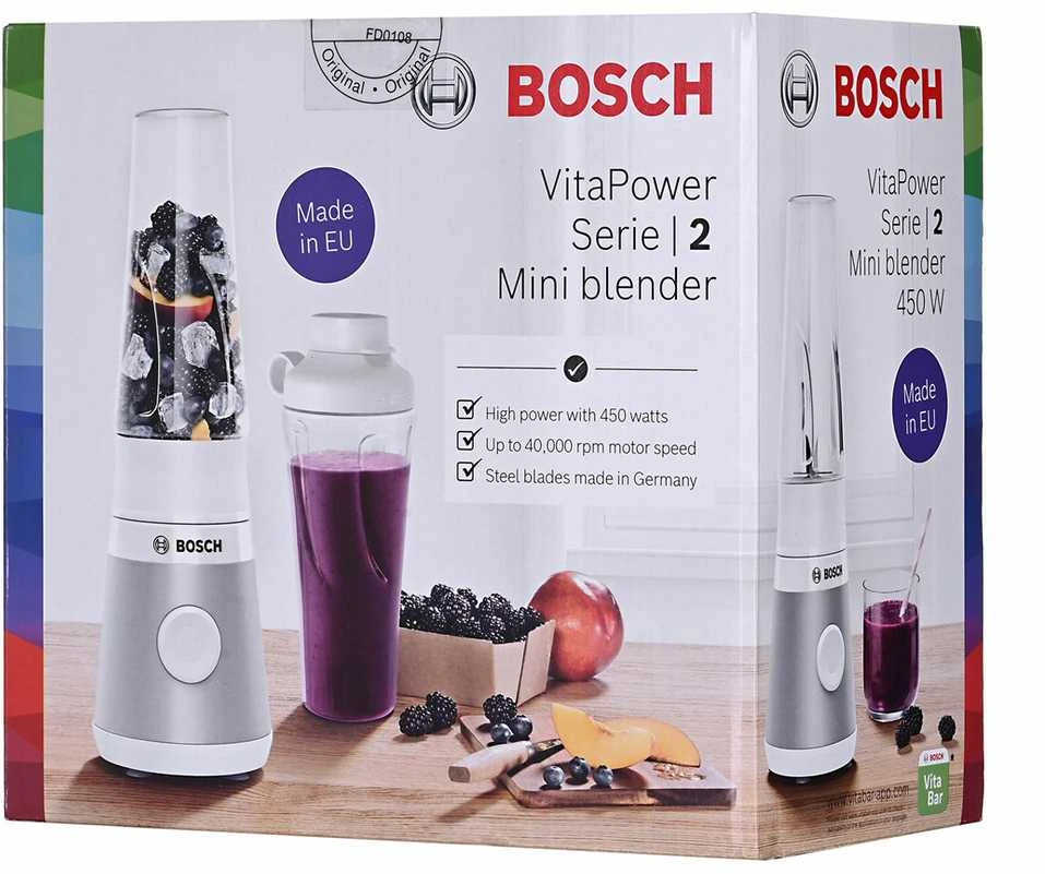 Bosch MMB2111T Series 2, Trintuvas, VitaPower Serie | 2, 450 W, Sidabrinė