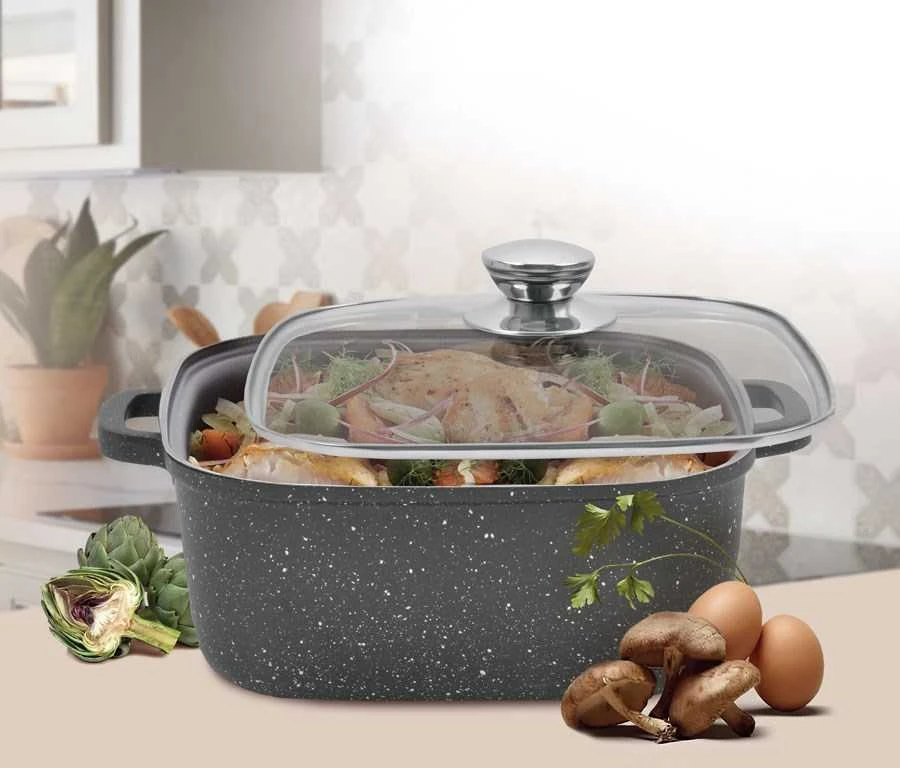 Maestro MR-2828 Puodas su dangčiu 28 cm 8 l Juodas