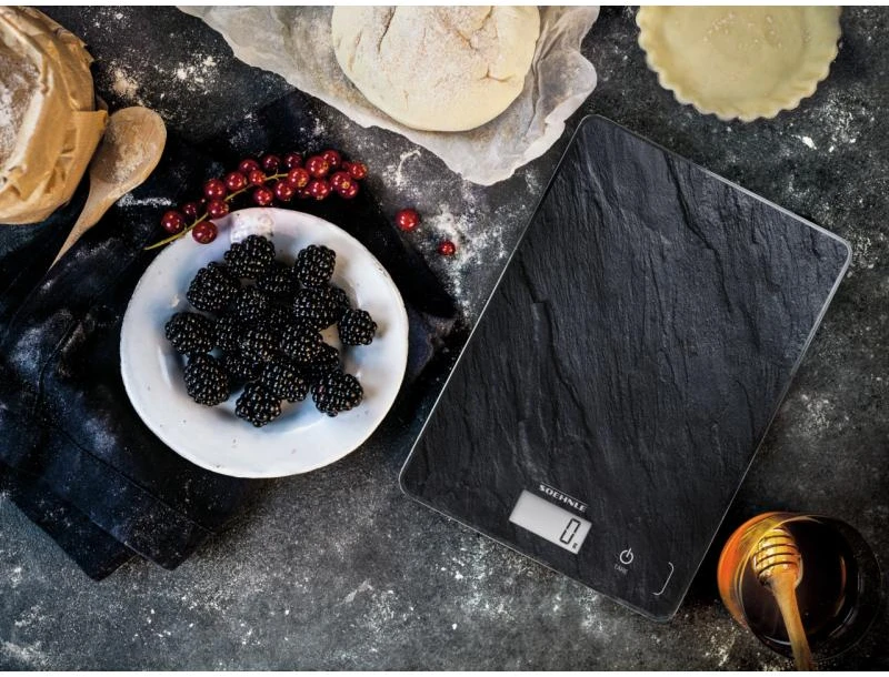 Virtuvinės svarstyklės Maisto Svarstyklės - Soehnle Page Compact 300, 5kg Talpa, 1g Tikslumas, Juoda Slate