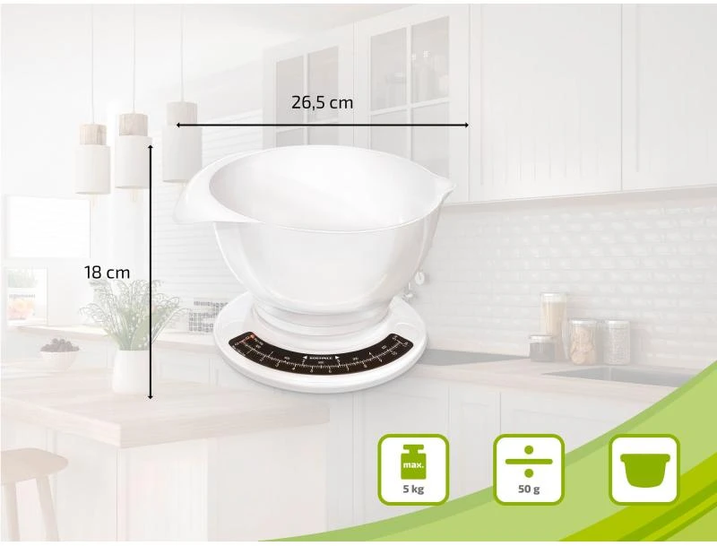 Virtuvinės svarstyklės Maisto Svarstyklės - Soehnle Culina Pro Svarstyklės 5kg Balta
