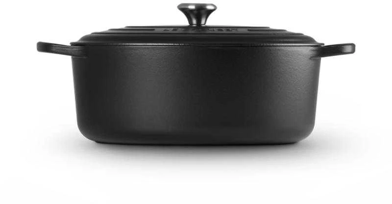 Virtuvinis Indas - Le Creuset Signature Keptuvė 8.9L Emaliuotas Ketaus Karščiui Atsparus Juodas