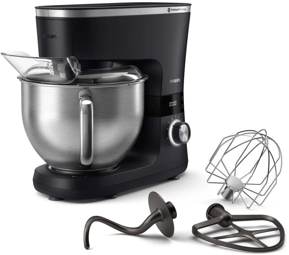 Virtuvinis kombainas „Philips“ serijos 7000 virtuvės mašina HR7962/21, 5,5 l dubuo, 8 greičių nustatymai, plakiklio priedas, smulkintuvo priedas, 1000 W