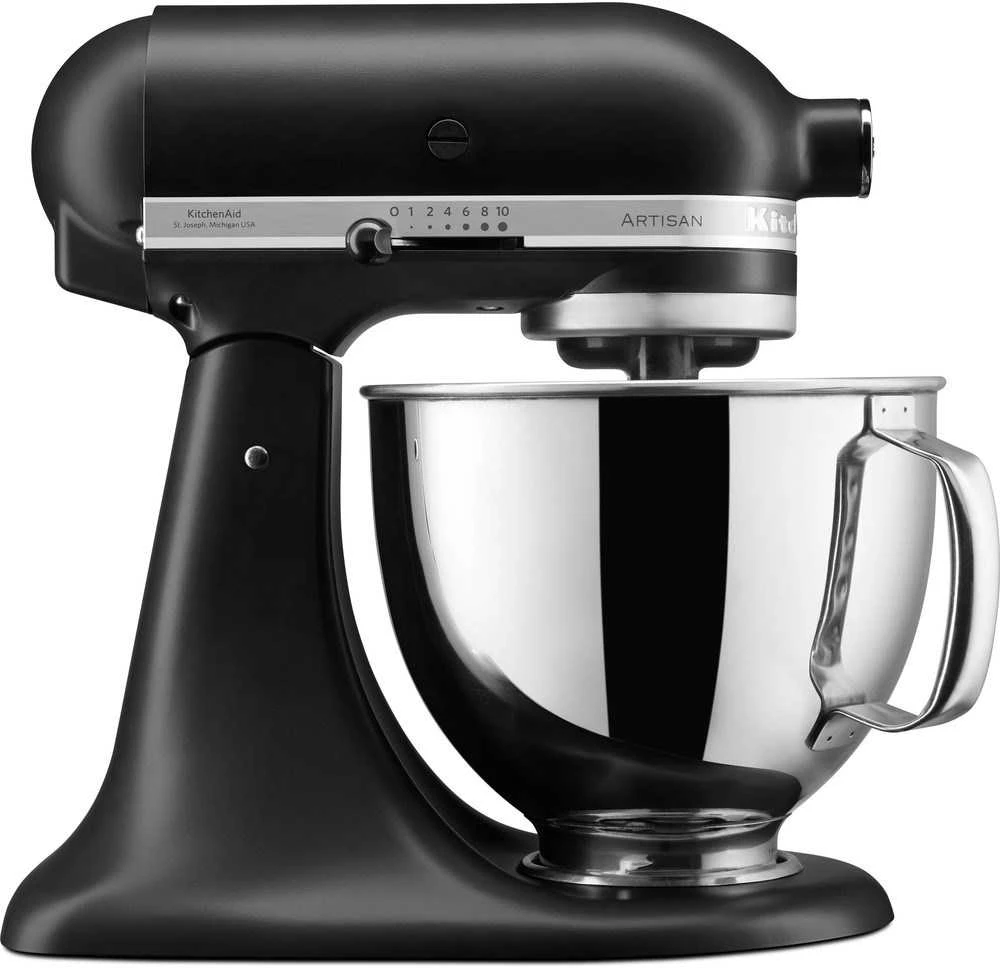 Virtuvinis kombainas KitchenAid Artisan 5KSM125, 4,8 l, Matinės juodos spalvos