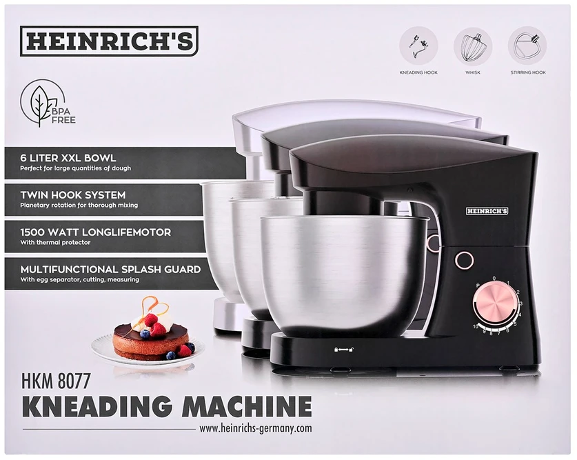 Virtuvinis kombainas HEINRICH'S HKM 8077 Küchenmaschine Titan