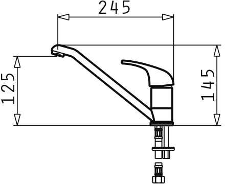 PYRAMIS ASALIA granite juodas mixer