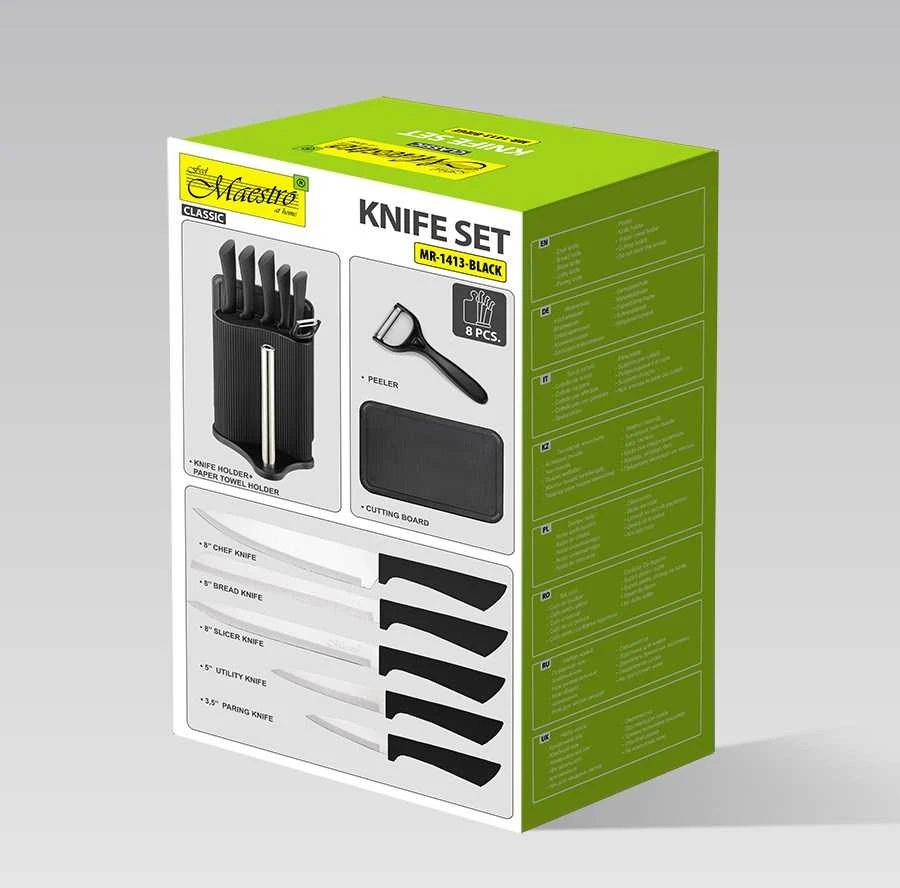 Kitchen cutting set MAESTRO MR-1413 Peilis set (MR-1413-Juodas) Juodas