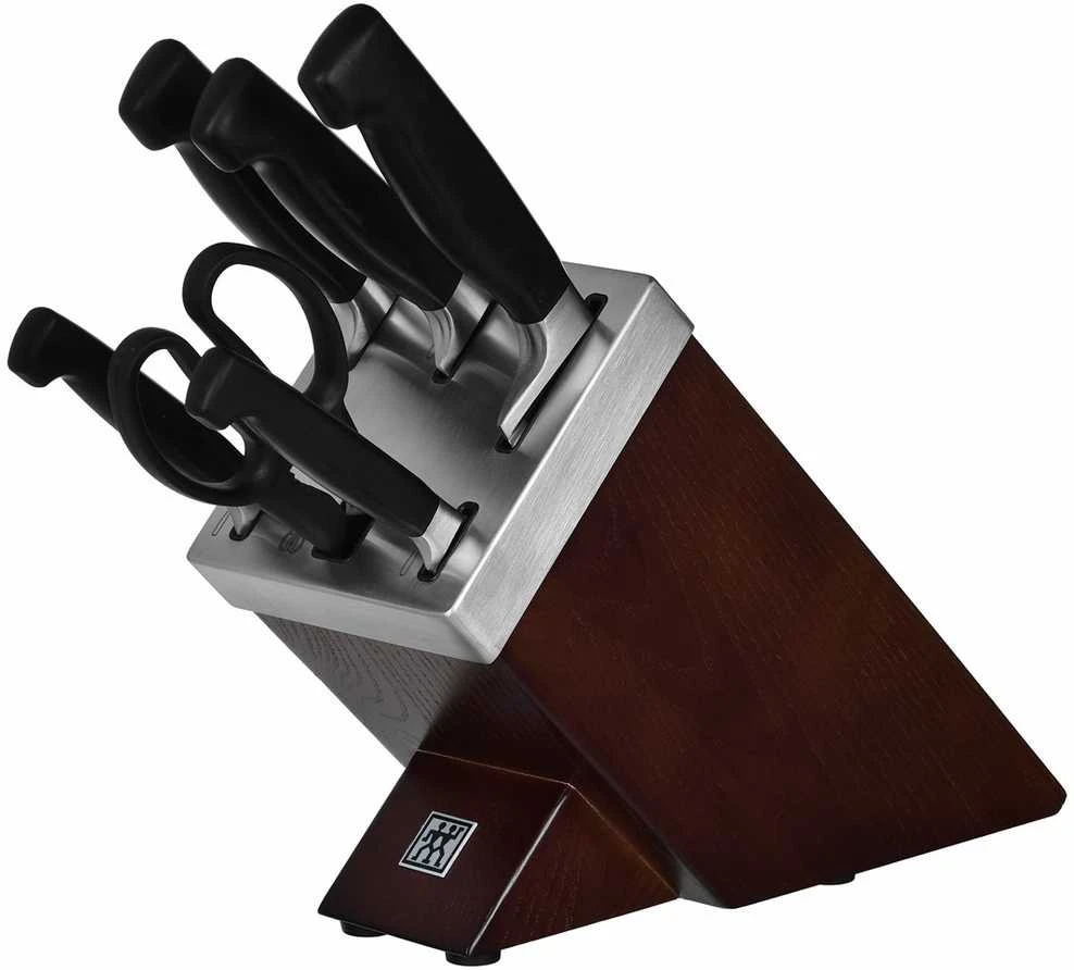 ZWILLING FOUR STAR 7 dalių tamsaus uosinio peilių rinkinys su KIS technologija