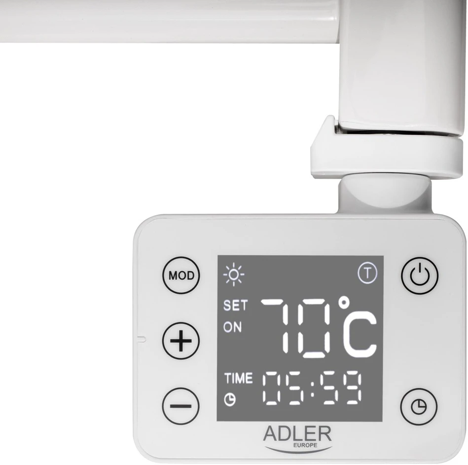Elektrinis vonios kambario radiatorius Adler AD 7824, IP24, 600 W, Baltas
