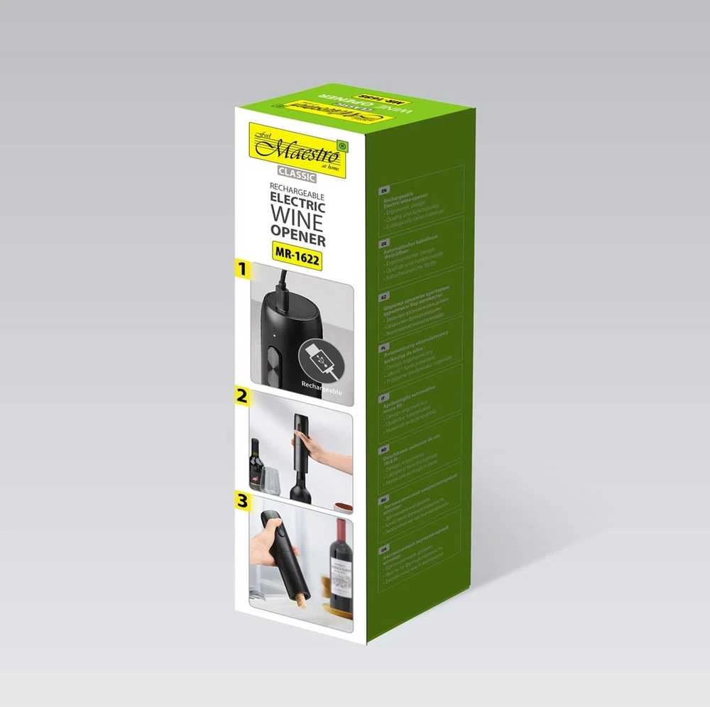 MAESTRO MR-1622 USB elektrinis vyno kamščiatraukis