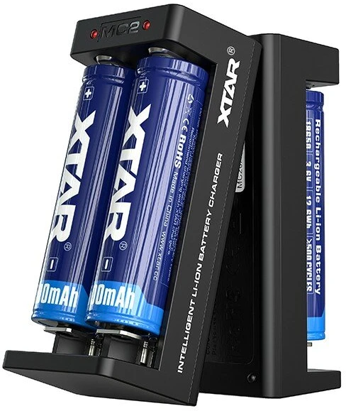 Xtar 2 x ličio jonų akumuliatorių įkroviklis MC2