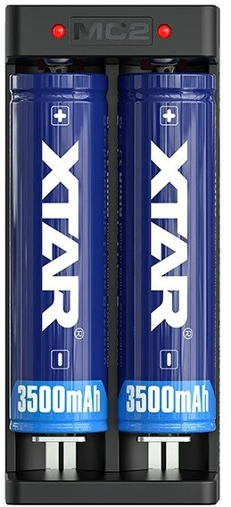 Xtar 2 x ličio jonų akumuliatorių įkroviklis MC2