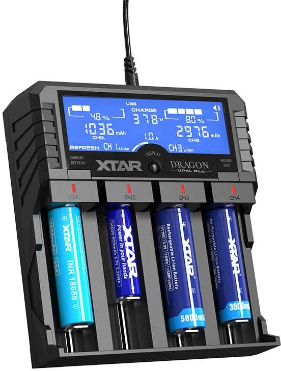 XTAR Dragon VP4L Plus Baterijų įkroviklis
