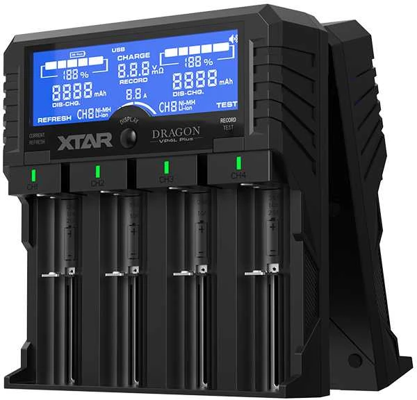 XTAR Dragon VP4L Plus Baterijų įkroviklis