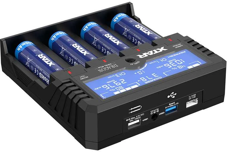 XTAR Dragon VP4L Plus Baterijų įkroviklis