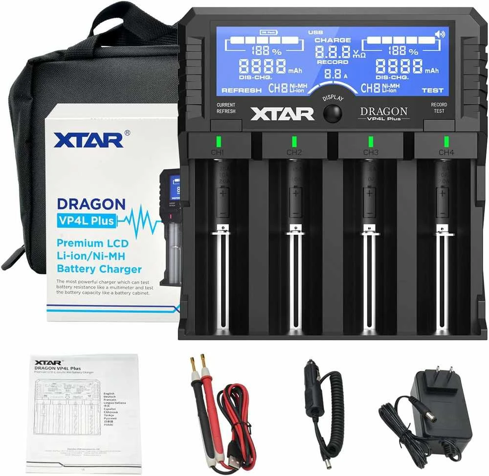 XTAR Dragon VP4L Plus Baterijų įkroviklis