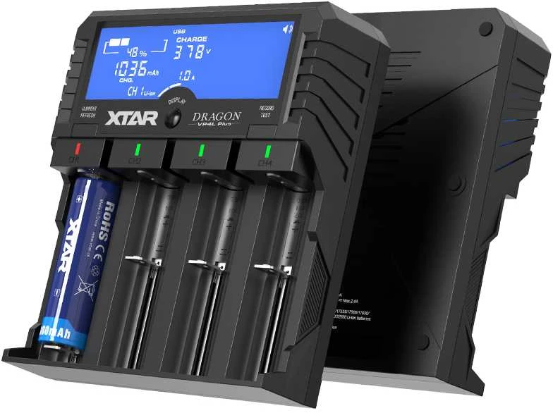 XTAR Dragon VP4L Plus Baterijų įkroviklis