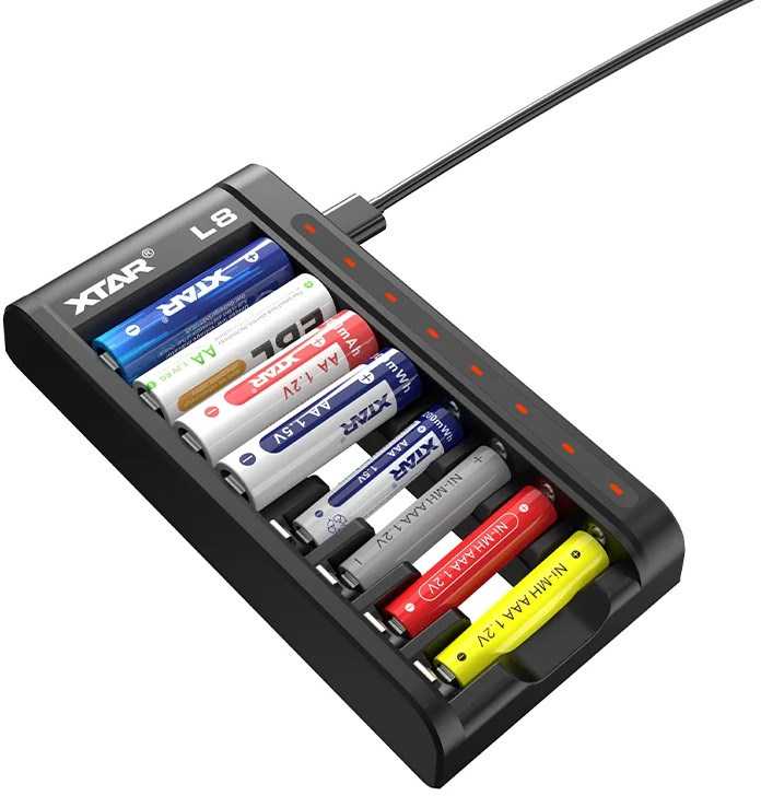 Xtar Baterija charger AA/AAA 1,5 V i 1,2V, smart - 8 slots
