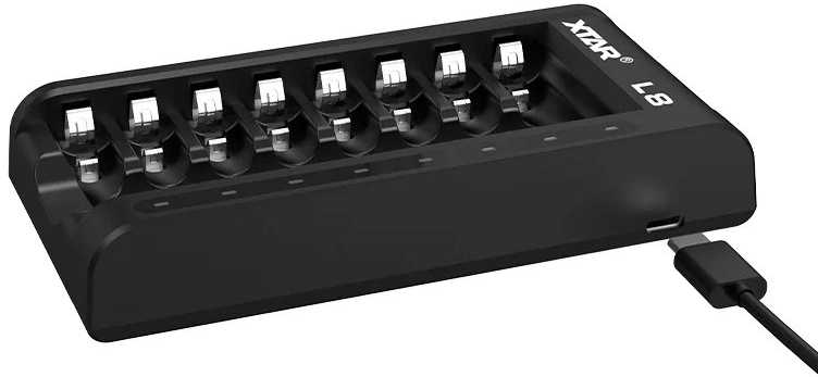 Xtar Baterija charger AA/AAA 1,5 V i 1,2V, smart - 8 slots