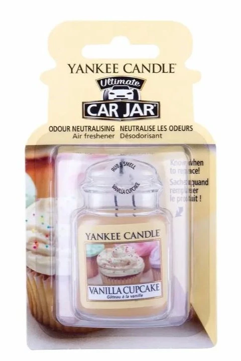 Yankee Candle Vanilla Cupcake Car Jar Ultimate oro gaiviklis automobiliui, 24 g