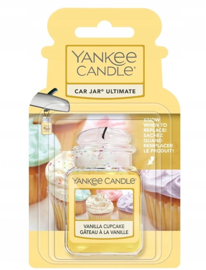 Yankee Candle Vanilla Cupcake Car Jar Ultimate oro gaiviklis automobiliui, 24 g