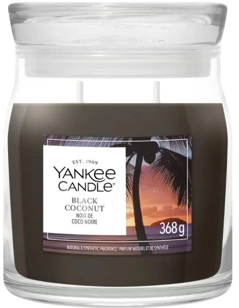 Yankee Candle Aromatinė žvakė Signature glass medium Juodas Coconut 368 g