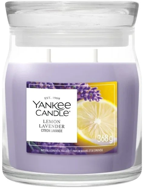 Yankee Candle Aromatinė žvakė Signature glass medium Lemon Lavender 368 g