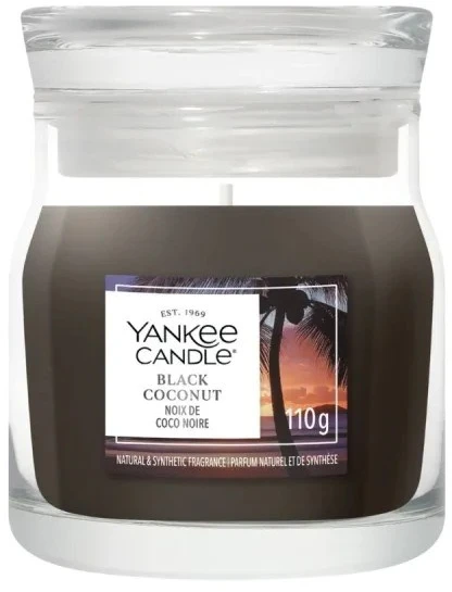Yankee Home kvapni žvakė YANKEE CANDLE juoda COCONUT 110 g maža