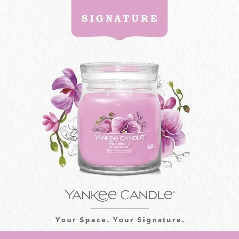 Yankee Candle Aromatinė žvakė Signature glass medium Wild Orchid 368 g