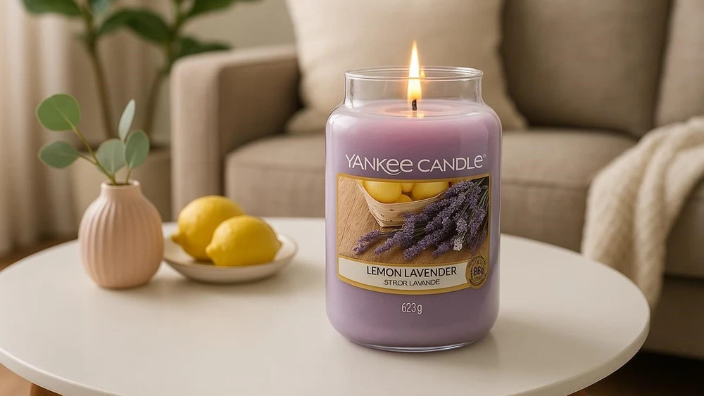 Yankee Candle Aromatinė žvakė Signature glass large Lemon Lavender 567 g