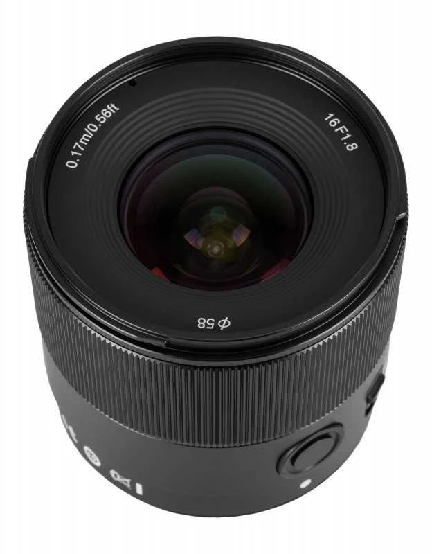 Yongnuo YN 16 mm f/1.8 DA DSM objektyvas, skirtas Sony E